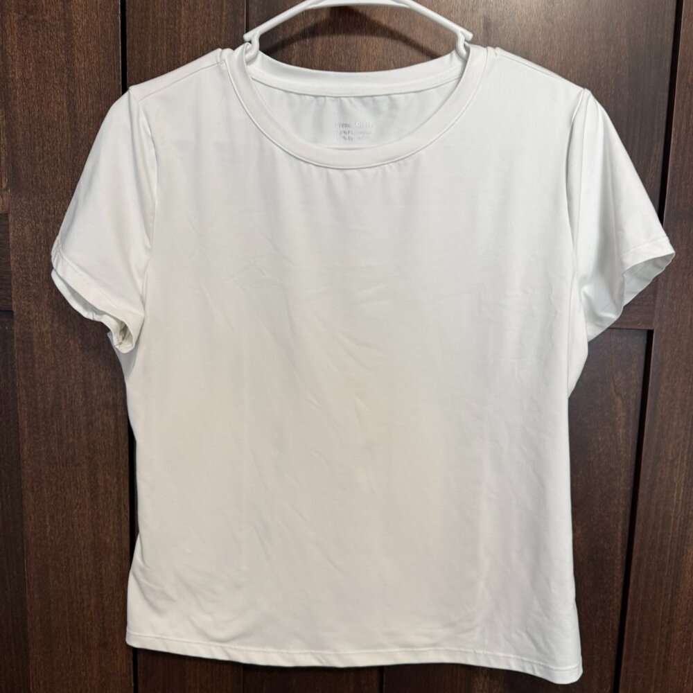 Trendy Queen White Cropped Tee - Size XL